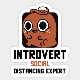 Introvert Social Distancing Expert Sticker